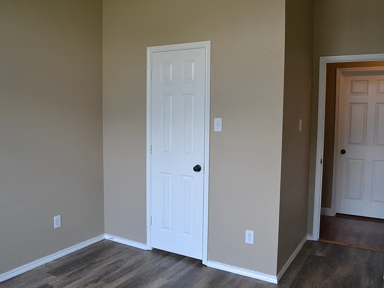 Bedroom #2 closet and door.