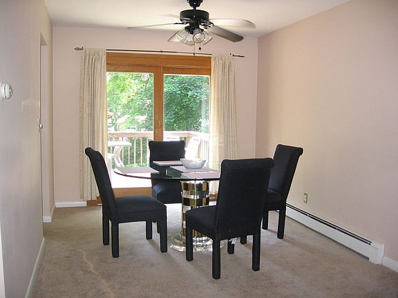 Dining Room with Sliders to Deck