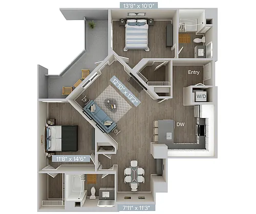 Floor plan B4U-B4S-1171
