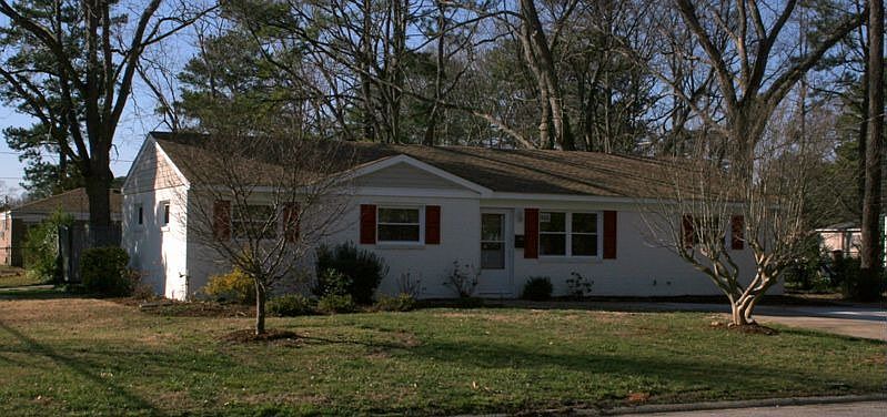 Exterior front. Large corner lot