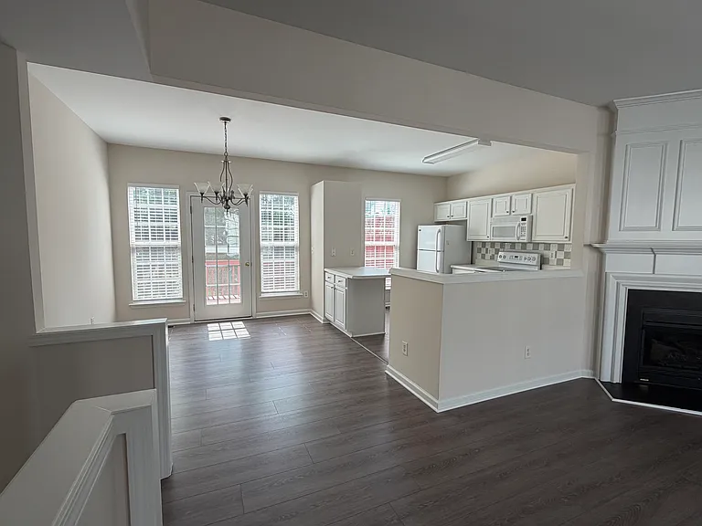 Dining room and kitchen