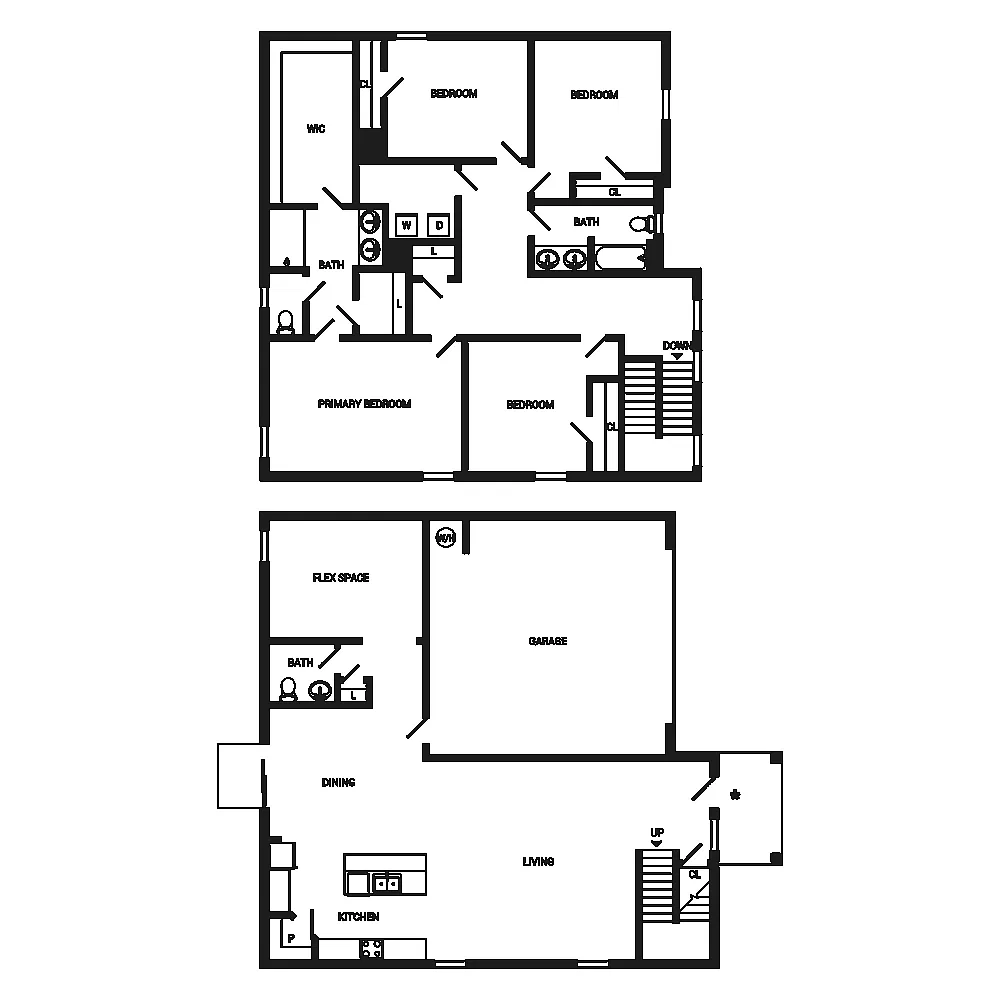 Floor plan 4 x 2.5 The Wayfare D2SFsi