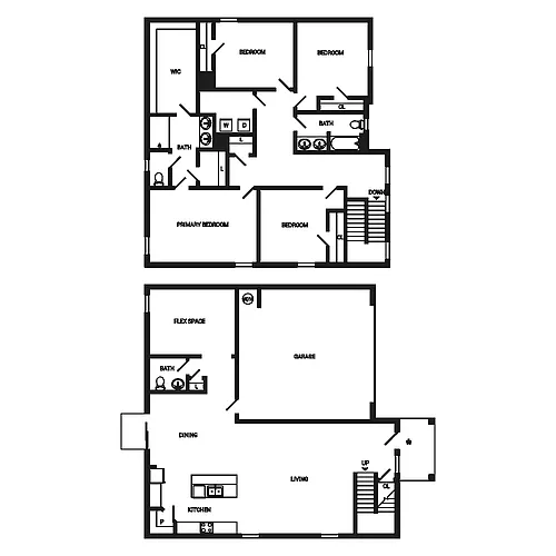 Floor plan 4 x 2.5 The Wayfare D2SFsi
