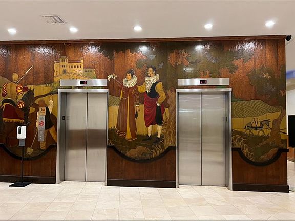 Grand Lobby with 4 elevators accessible to Pool, Gym , library & Conceirge service.