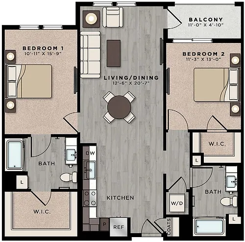Floor plan CA124-B4-1196