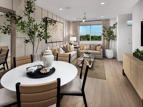 A photo of the Great Room in the Plan 1 model home at Magnolia in Arcadia.