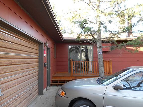 Garage entrance & deck