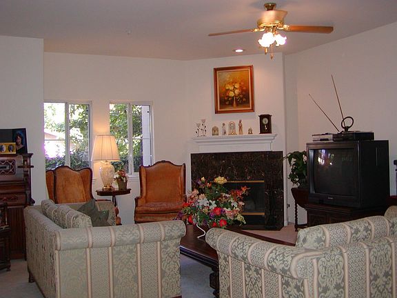 Living Room With Fireplace