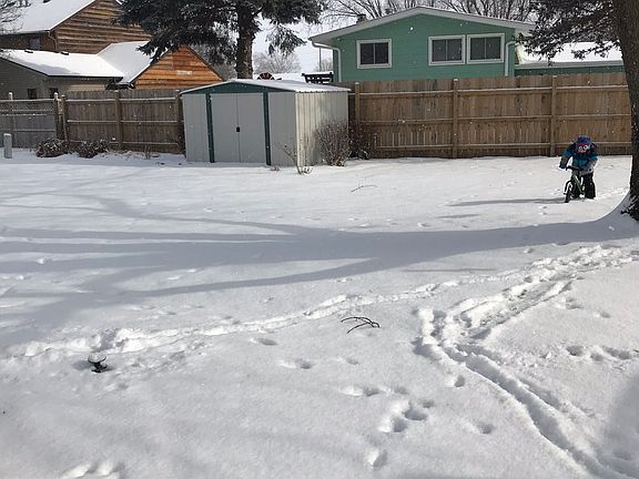 Back yard with shed 