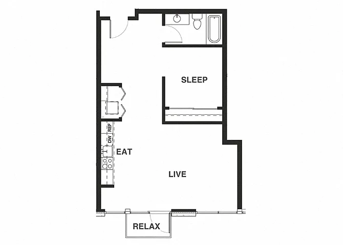 Floor plan 1X1 N