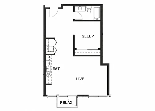 Floor plan 1X1 N