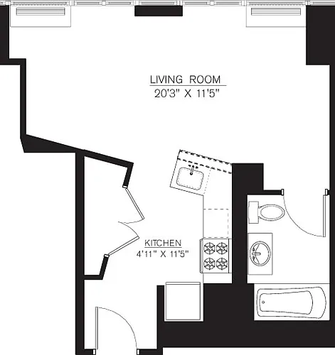 Floor plan Studio C Line floor 5-50