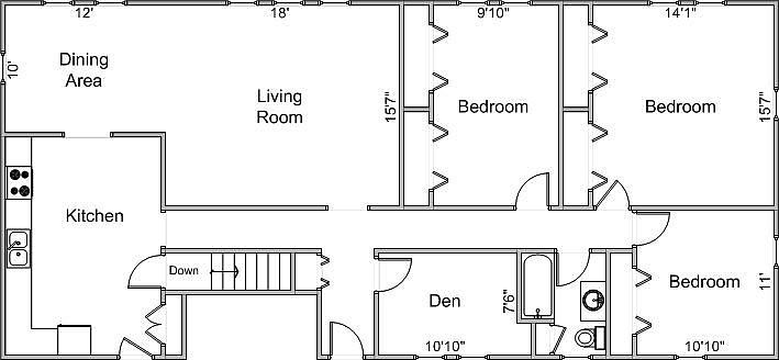 Main Floorplan For 4201 Hegg Ave.
