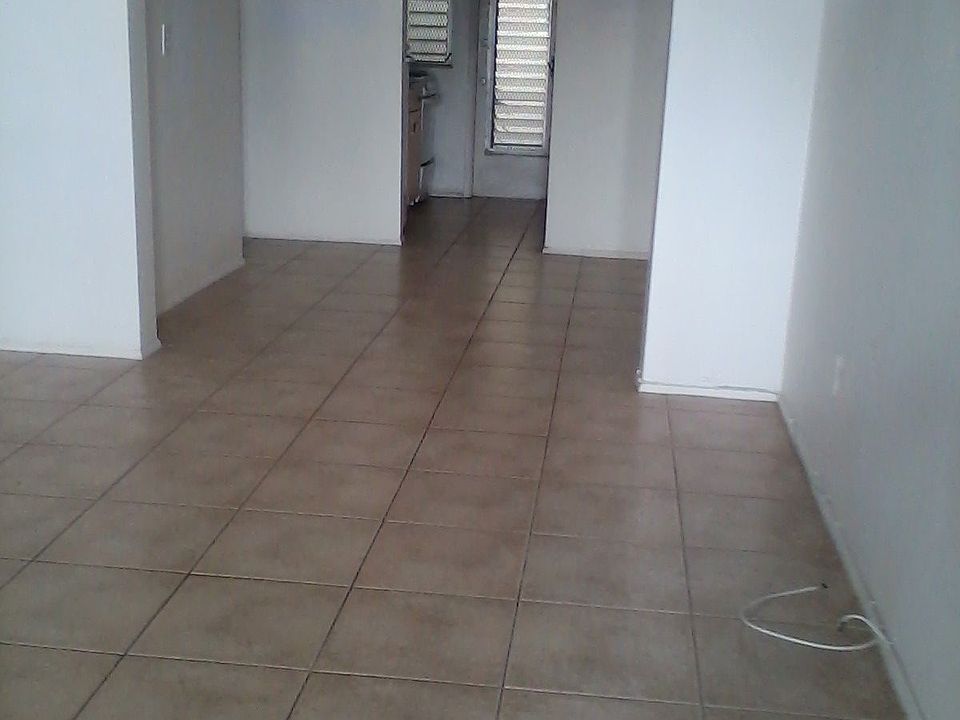View from front door. Bedroom to left & bathroom to right. Large linen closet in between.