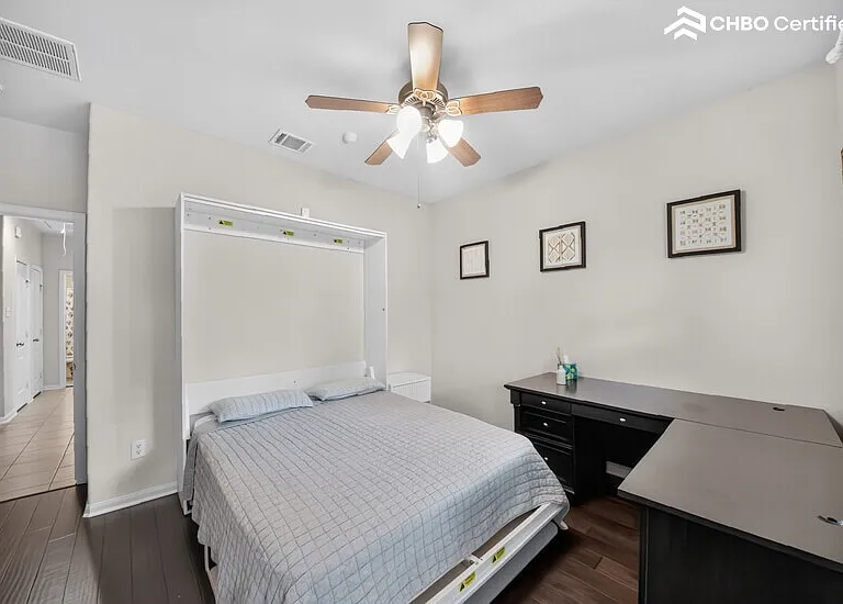 4th bedroom/office with a queen size murphy bed setup