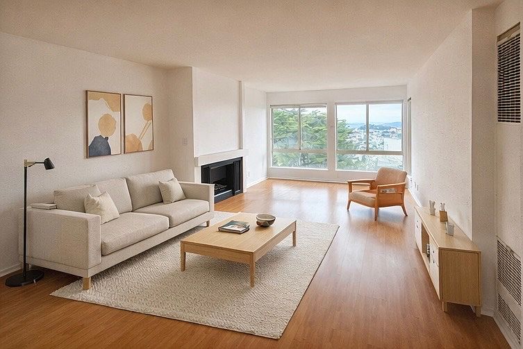 AI Staged Living Room