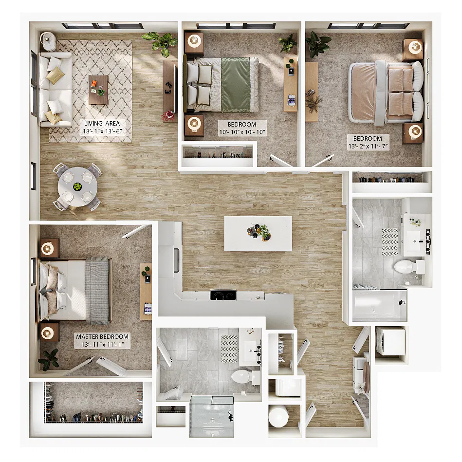 Floor plan 3 Bed/2 Bath-C5