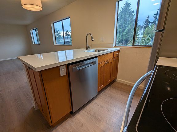 There are outlets on both sides of the island for cooking up delicious meals.