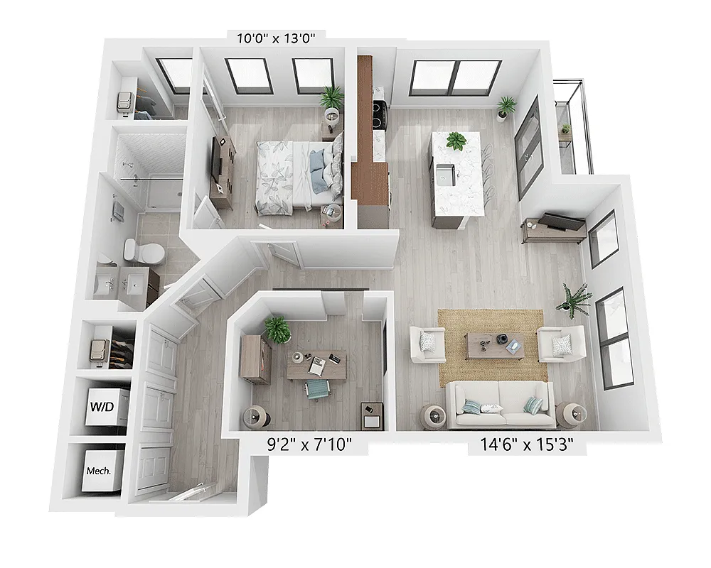 Floor plan One Bedroom - A1O