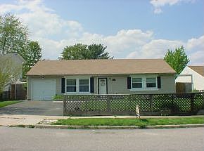 Front view of house,quiet side street  