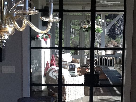 Breakfast room view of porch