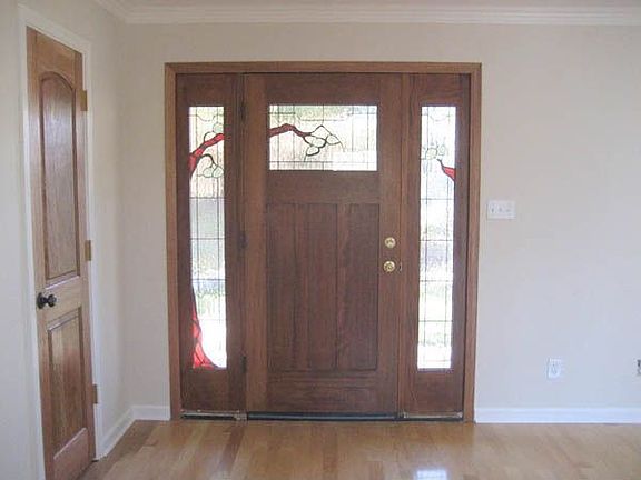 mahogany entry door