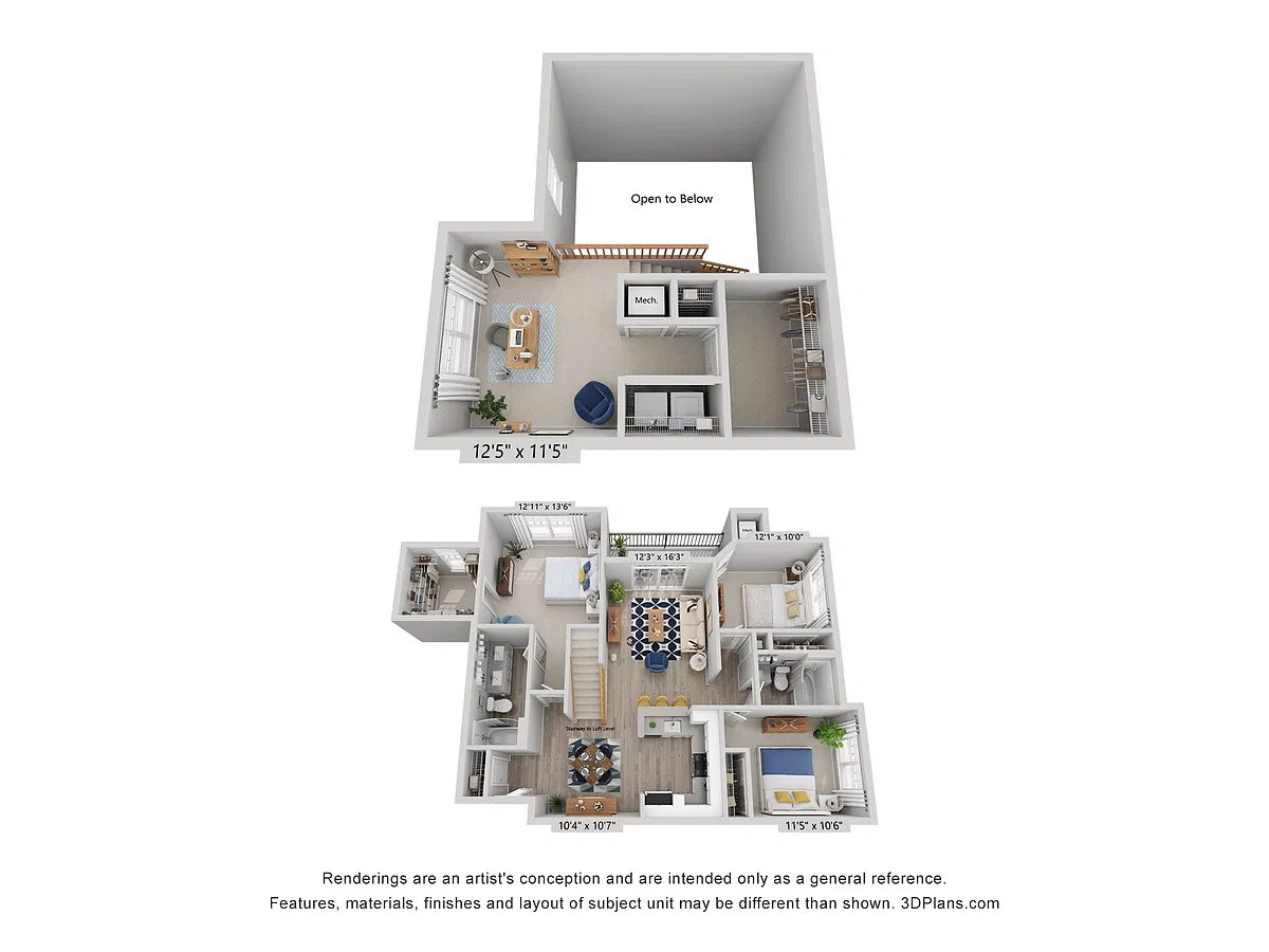 Floor plan C2 Loft Renovated