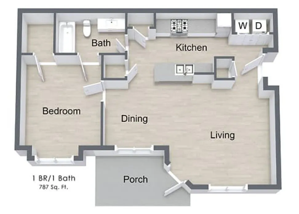 Floor plan One Bedroom