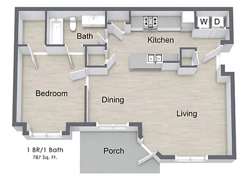 Floor plan One Bedroom
