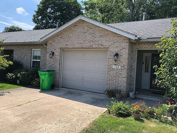 Front view of garage