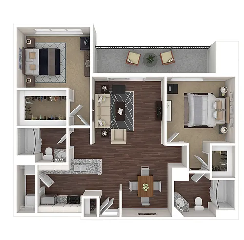 Floor plan 2 Bed / 2 Bath