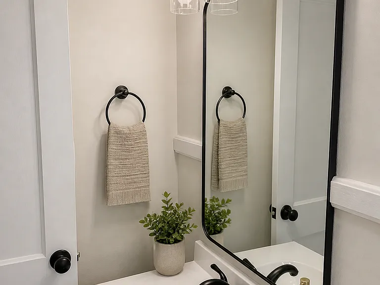 Modern vanity, fixtures, and finishes for a clean, updated feel.