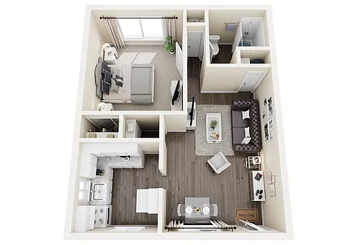 Floor plan 1 Bed 1 Bath