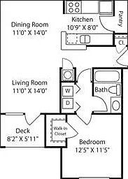 1 Bedroom | 1 Bath | 733 SF 1 Bedroom | 1 Bath | 733 SF