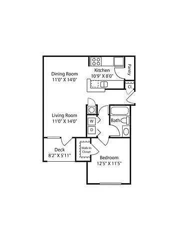 Floor plan One Bedroom