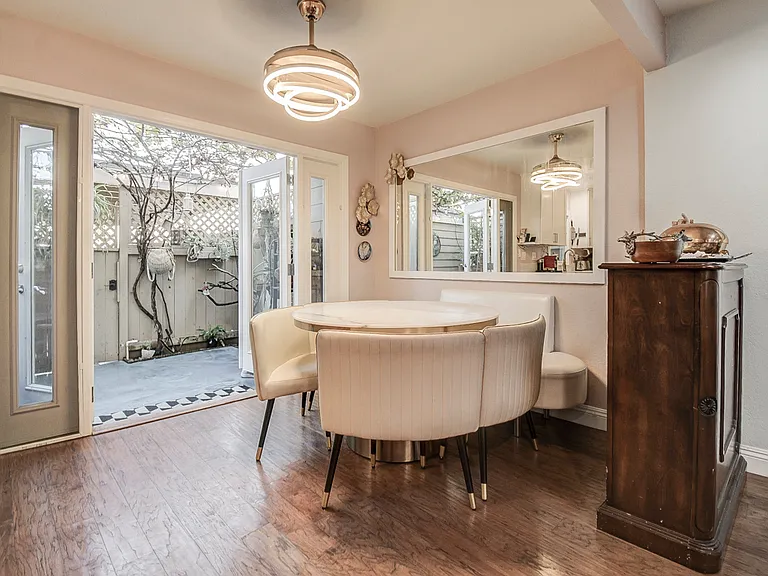 dining room and patio