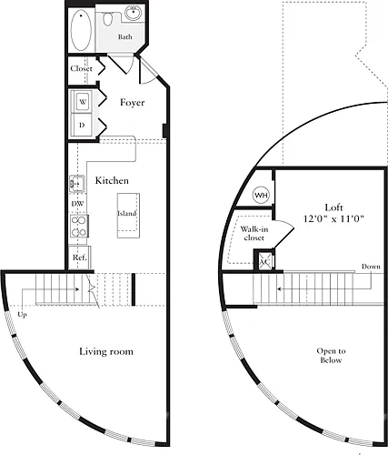 Floor plan Studio Lofts