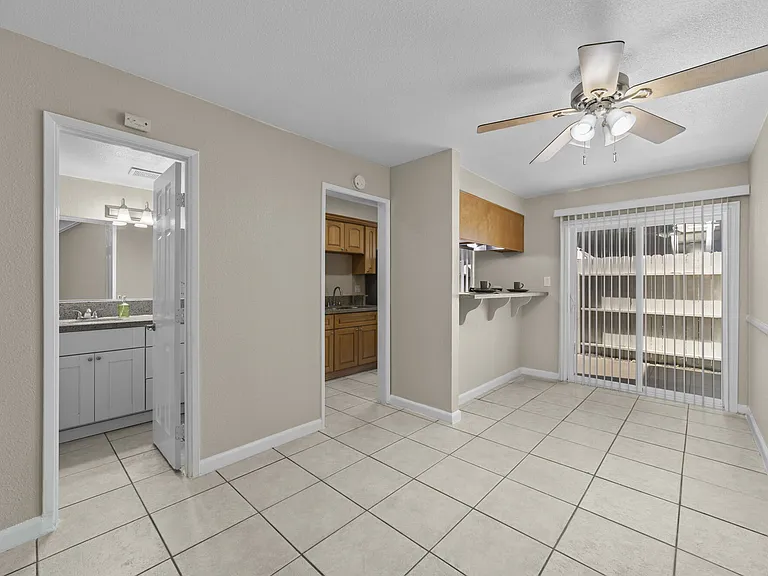 Unit living space at Olive Tree Townhomes in Costa Mesa, CA