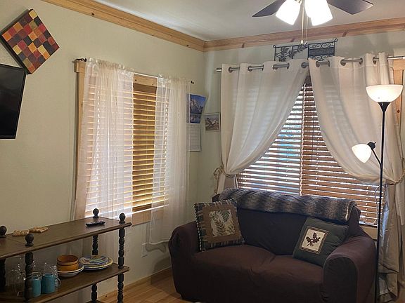 Living room with ceiling fan