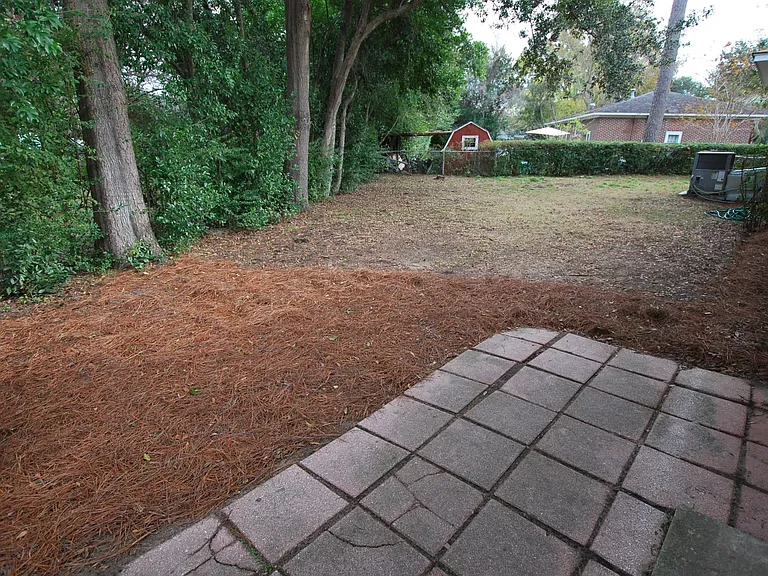 Fully enclosed Backyard with paver patio