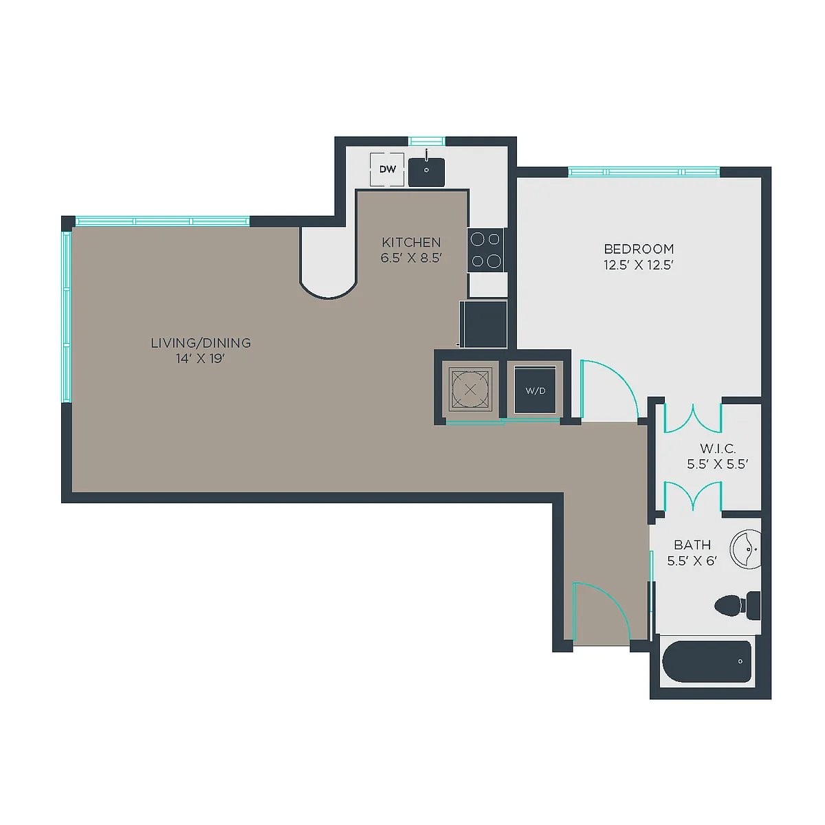 Floor plan 1H