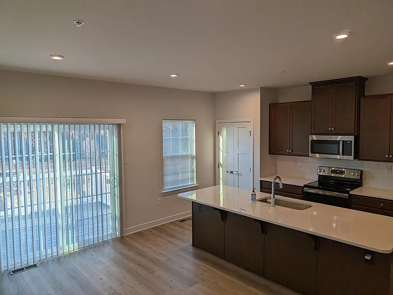 Kitchen, dining and deck