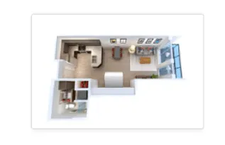 Floor plan Studio D