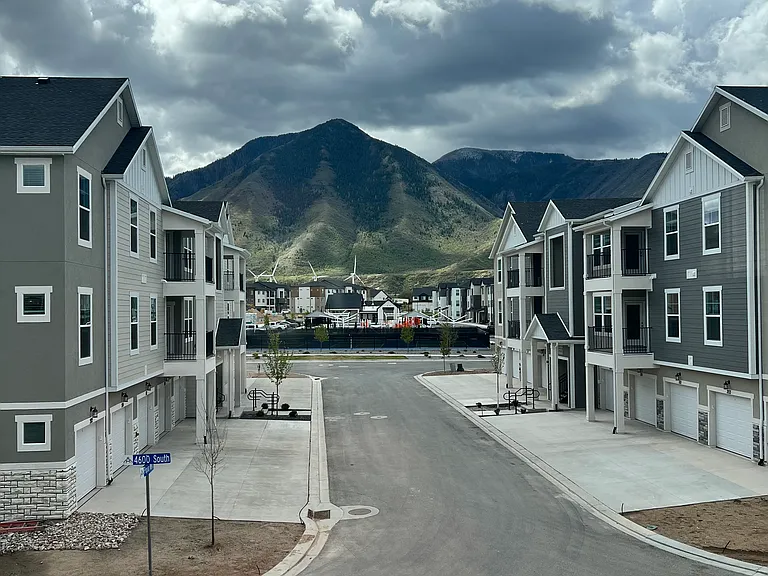 Mountain view from primary bedroom