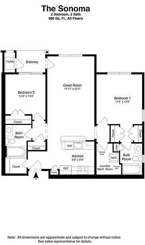 Floor plan Sonoma