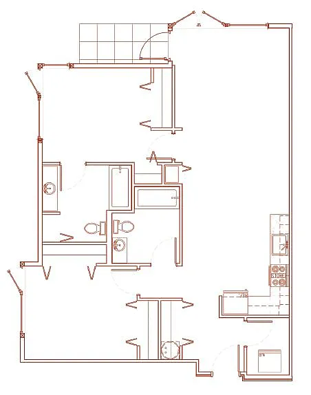 Floor plan 2X2 A