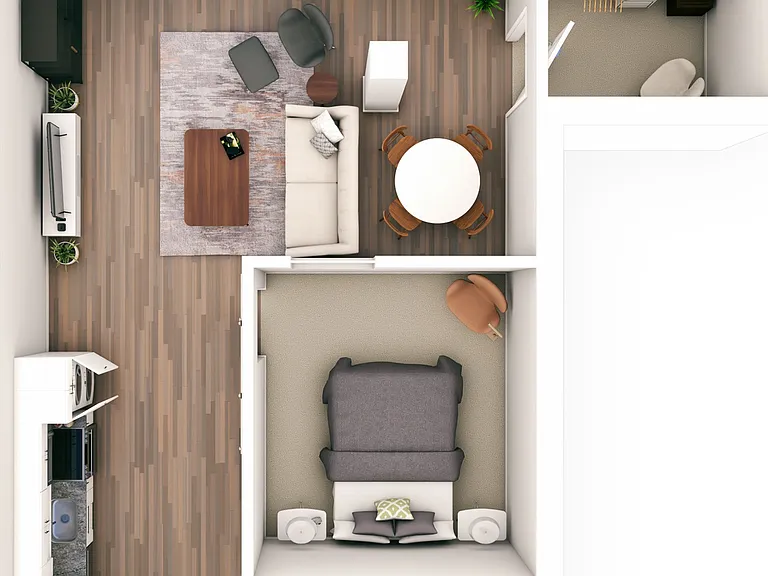 Junior 1 Bed / 1 Bath - 687 SF Junior 1 Bed / 1 Bath - 687 SF