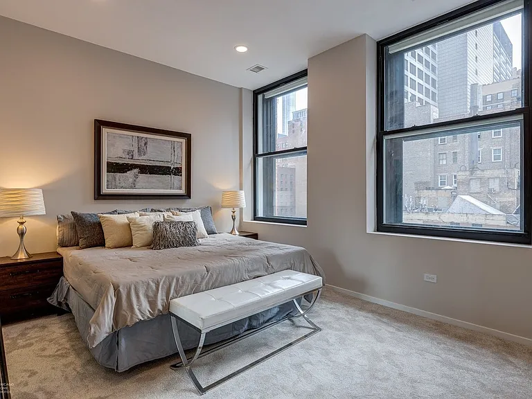 Master bed and window views