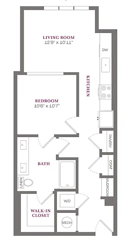 Floor plan 1X1 A2