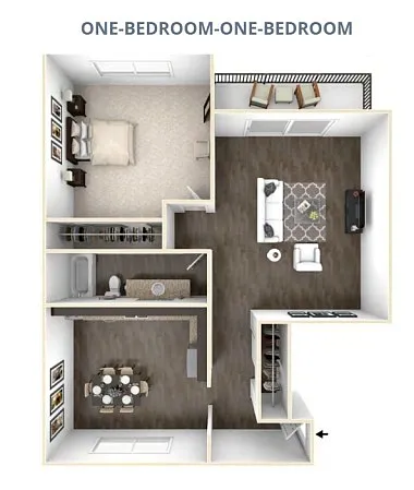 Floor plan 1X1